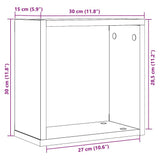 Wall Cube Shelves 4 pcs Black Oak 30x15x30 cm Engineered Wood 862056