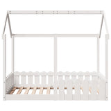 Kids' House Bed Frame without Mattress White 80x160 cm 850696