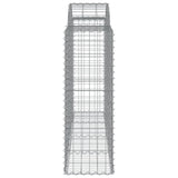 Arched Gabion Baskets 9 pcs 200x50x120/140 cm Galvanised Iron 3146348