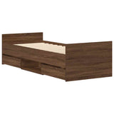 Bed Frame without Mattress Brown Oak 90x190 cm Single 3203816