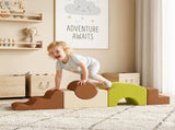 Toddlers Climbing Toys, 5-Piece Foam Climbing Blocks with Non-Slip Bottom, Washable Cover for T3398P548747