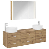 Bathroom Furniture Set 4 pcs Artisan Oak 3407070