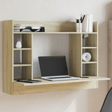 Wall-Mounted Desk Sonoma Oak 105x48x75 cm Engineered Wood 847970