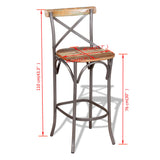 Bar Chair Solid Reclaimed Wood 244014