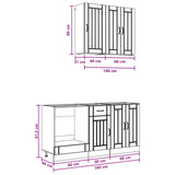 Kitchen Unit LUCCA 5 pcs High Gloss White Engineered Wood 3438259