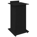 Podium with Drawer Black Oak 55 x 55 x 107 cm Engineered Wood 862299