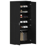 Shoe Cabinet with Door Black 80 x 39 x 180 cm Engineered wood 3333875