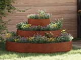 Garden Planter Brown 90 x 90 x 20 cm Weathering Steel 873654