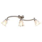 289230 Ceiling Lamp with Transparent Glass Shades for 3 E14 Bulbs Tulip