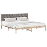 Bed Frame with Upholstered Headboard Brown 200 x 200 cm 3394381