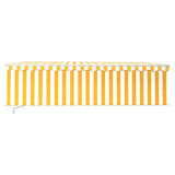 Manual Retractable Awning with Blind 5x3m Yellow&White 3069338