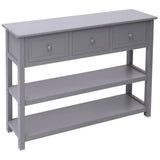 Sideboard Grey 108x30x76 cm Solid Wood Paulownia 338546