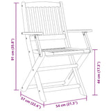 3 Piece Folding Bistro Set Solid Wood Acacia 3295252
