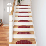 Self-adhesive Stair Mats 15 pcs Red 56 x 17 x 3 cm 42011441