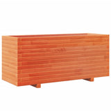 Garden Planter Wax Brown 110x40x49.5 cm Solid Wood Pine 847380