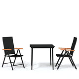 Garden Dining Set Black 3099119