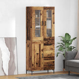Highboard with Drawer 2 pcs Old Wood Engineered Wood 3415763