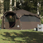 ZNTS Family Tent Tunnel 6-Person Brown Waterproof 4009576