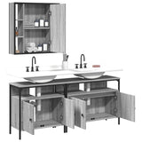 3 Piece Bathroom Cabinet Set Grey Sonoma Engineered Wood 3214728