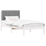 Bed Frame with Upholstered Headboard Light Grey 90 x 190 cm 878088