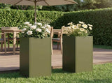 Garden Planter 2 pcs Olive Green 20 x 20 x 50 cm 8005309