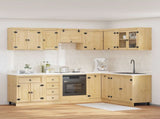 Cabinet with Drawer SKI 10 pcs Honey Brown Solid Pine Wood 3392648
