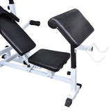 Weight Bench with Weight Rack, Barbell and Dumbbell Set 120 kg 275378