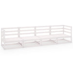 Garden 4-Seater Sofa White Solid Pinewood 3075360