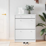 Shoe Cabinet ALTA White 77x35x96 cm Solid Wood Pine 353924