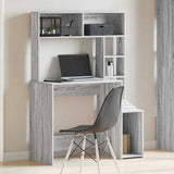 Desk with Shelves Grey Sonoma 100x45x140 cm Engineered Wood 860441
