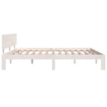 Bed Frame without Mattress White 180x200cm Super King Size 810511