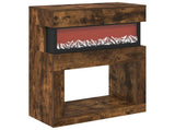 Electric Fireplace Smoked Oak 64 x 30 x 87 cm Engineered wood 8021107