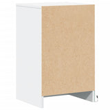 ZNTS Bedside Cabinet with LED Lights White Engineered Wood 852012