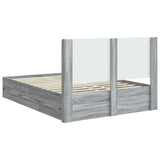 Bed Frame with Storage and Headboard Grey Sonoma 140 x 200 cm 3413946
