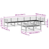 Outdoor Sofa Set 8 pcs Natural Solid Acacia Wood 3367737