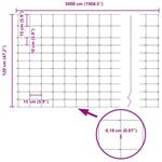 Field Fence Silver 50 x 1.2 m Galvanised steel 42005839
