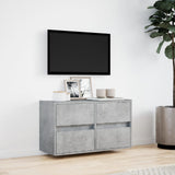 TV Wall Cabinet with LED Lights Concrete Grey 80x31x45 cm 852288