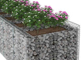 Gabion Raised Bed 4 pcs Silver 3422228