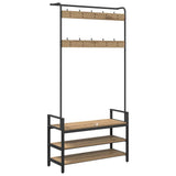 Coat Rack Artisan Oak 95 x 34 x 184 cm Engineered wood 879964