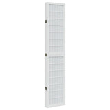Room Divider 6 Panels White Solid Wood Paulownia 358793
