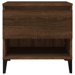 ZNTS Side Table Brown Oak 50x46x50 cm Engineered Wood 819562