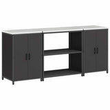 Kitchen Storage Set HATTEM 3 pcs Black Cold-rolled Steel 3392666