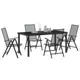 Garden Dining Set 5 pcs Anthracite Powder-Coated Steel 3379292