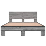 Bed Frame without Mattress Grey Sonoma 120x190 cm Small Double 3280160