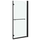 147194 Folding Shower Enclosure 2 Panels ESG 120x140 cm Black
