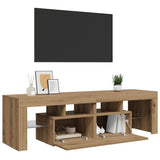TV Cabinet with LED Lights Artisan Oak 140x36.5x40 cm Engineered Wood 856304