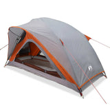 Camping Tent 1-Person Grey and Orange Waterproof 4009544