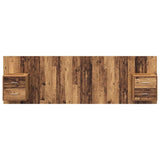 Headboard with Cabinet 3 pcs Old Wood Engineered Wood 3415805