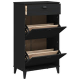Shoe Cabinet VIKEN Black Engineered Wood 374927