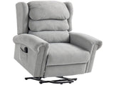 Velvet-Feel Electric Riser Recliner Chair - Grey T3398P378874